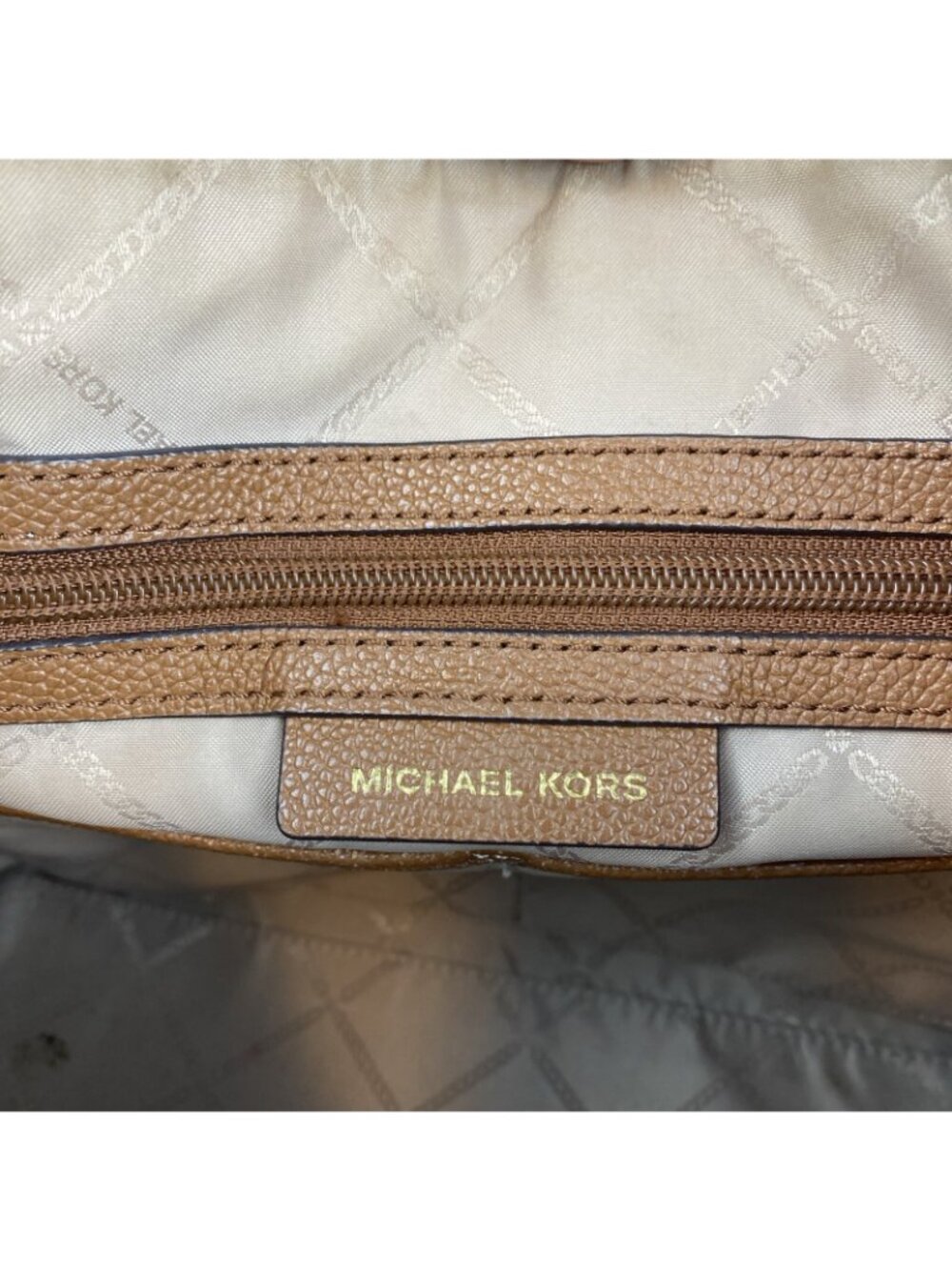 Michael Kors Sierra Pebbled Leather Tote – Brown Crossbody Handbag - Picture 8 of 8
